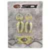Sidi SRS Replacement Traction Pads For Dragon & Spider Shoes (Grey/Yellow) (39-40) -Sidi 14929000384