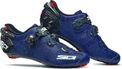 Pair Of Sidi Wire 2 Carbon Shoes Blue Matt